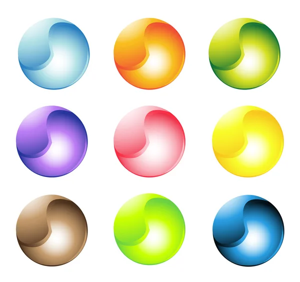 Multi-colored buttons — Stock Vector