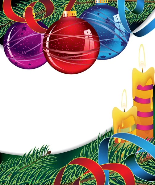 Coloridas decoraciones navideñas — Vector de stock