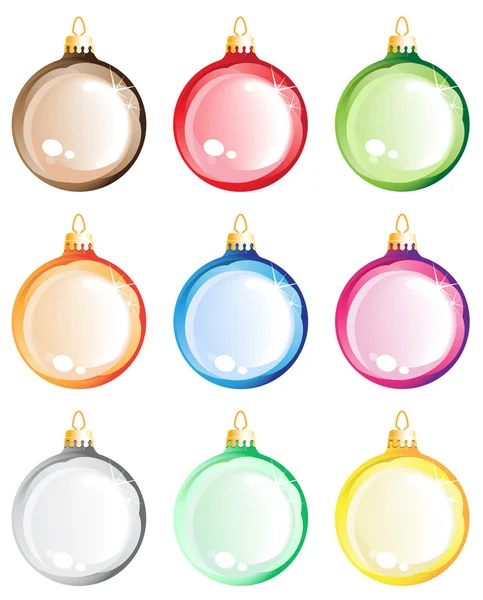 Set palle albero di Natale . — Vettoriale Stock
