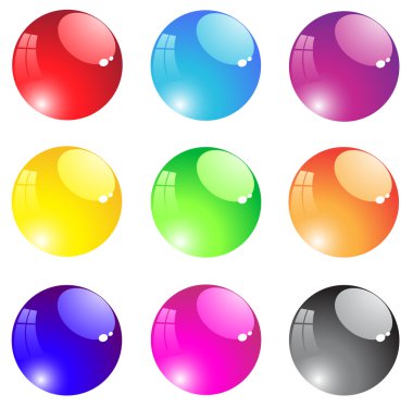 yuvarlak şeffaf aqua button