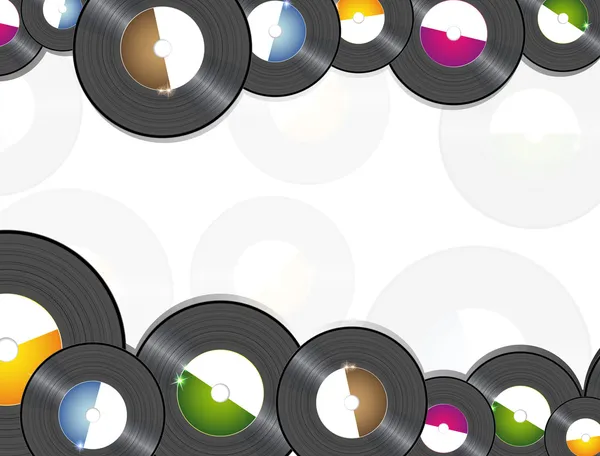 Vinyl muziek achtergrond — Stockvector