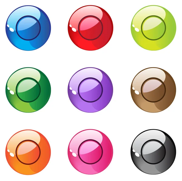 Round pearl aqua buttons — Stock Vector