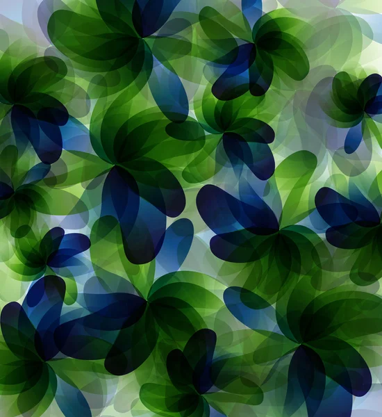 Abstracte transparante bloemen — Stockvector