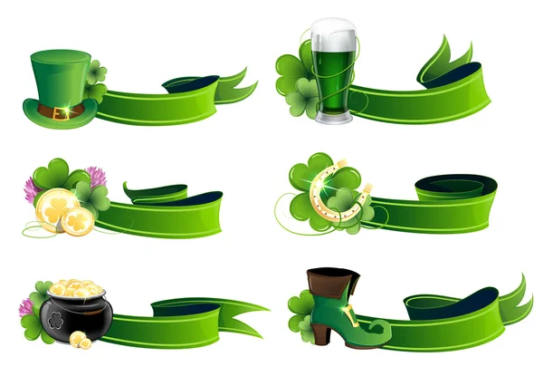 St Patrick's Day Ikonuppsättning — Stock vektor