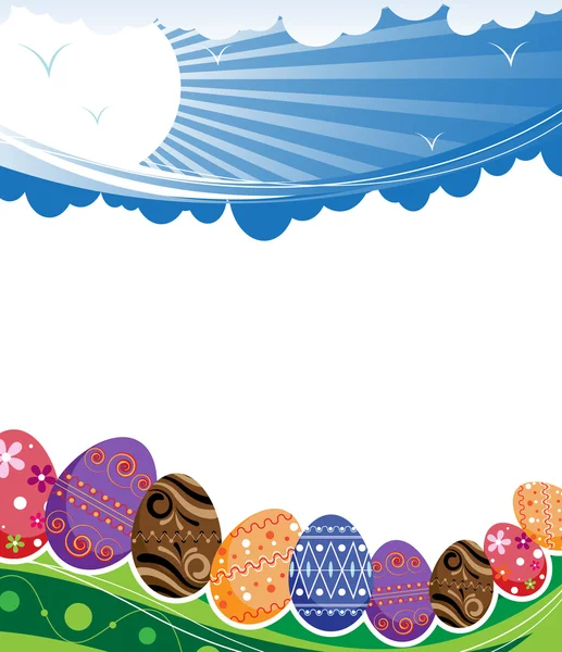 Abstract rural Easter background — Stock Vector