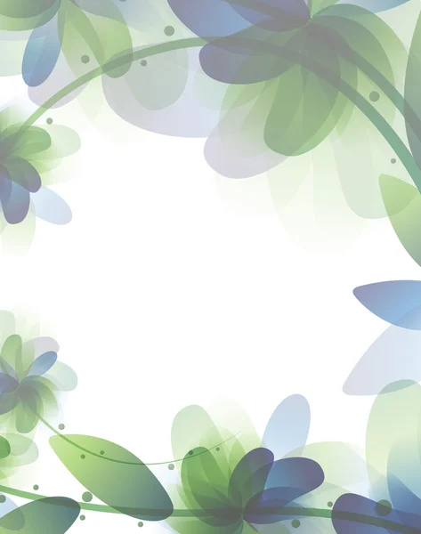 Branche aux fleurs transparentes — Image vectorielle