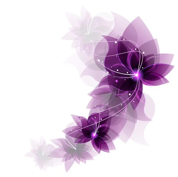 Fleurs romantiques — Image vectorielle