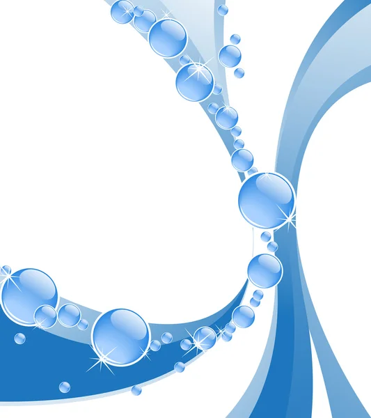 Blå vatten bakgrund — Stock vektor