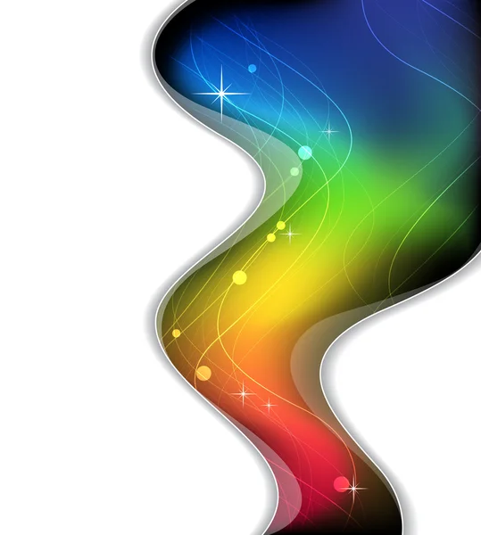 Arco iris wawe — Vector de stock