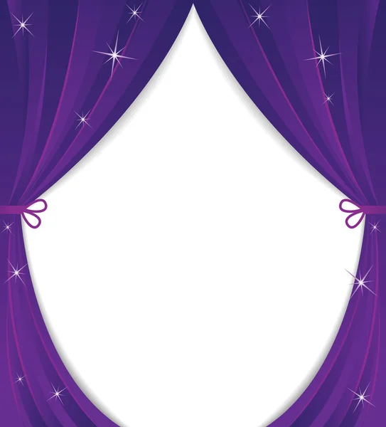 紫のカーテン — ストックベクタ