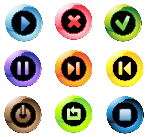 Transparent buttons — Stock Vector