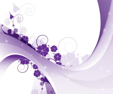 Purple floral pattern clipart