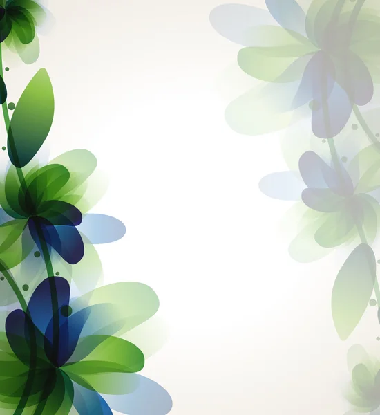透明な花と枝 — ストックベクタ