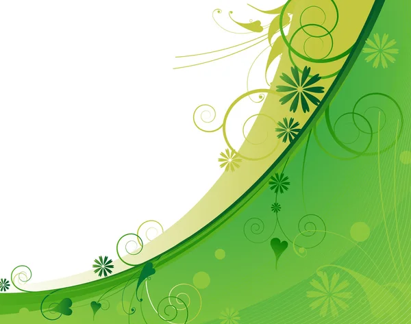 Cadre végétal vert clair — Image vectorielle