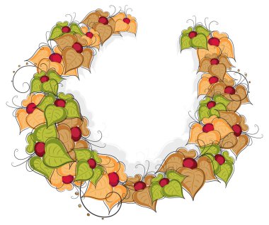 Retro çiçek çelenk