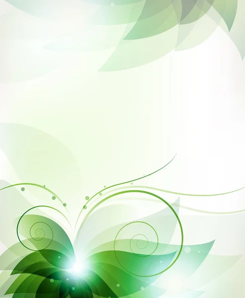 Abstrait fleur verte — Image vectorielle