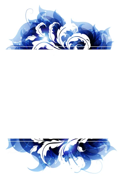 Blue petals frame — Stock Vector