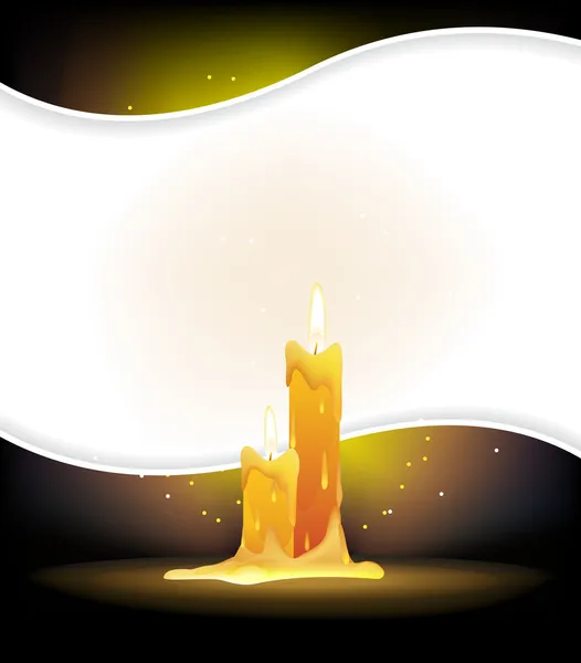 Burning candles — Stock Vector
