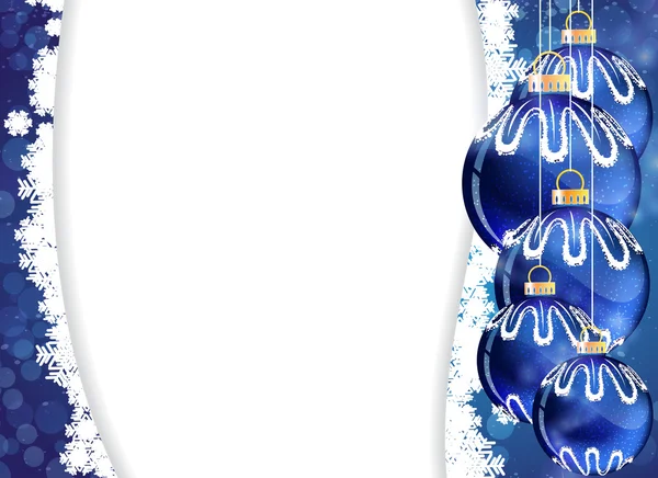 Blauwe kerstboom ornamenten — Stockvector