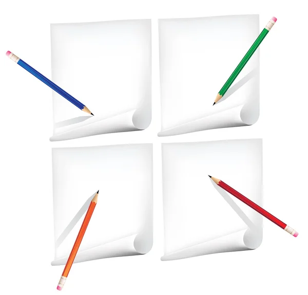Papír a tužky — Stockový vektor