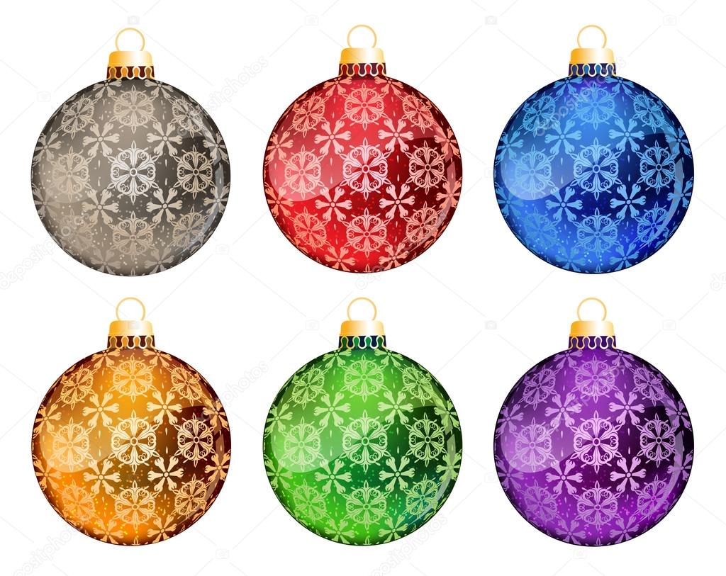 Set of Christmas tree balls