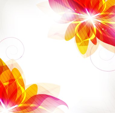 soyut turuncu çiçekler