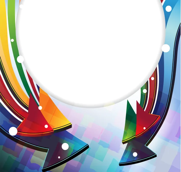 Cadre de flèches de couleur — Image vectorielle
