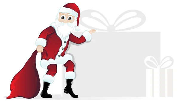 Санта-Клаус с рождественскими подарками — стоковый вектор