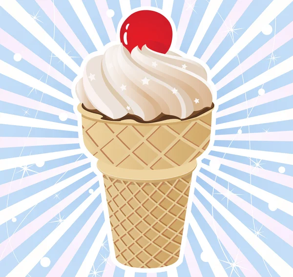 Ice cream cone background — Stock Vector