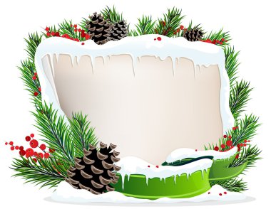 çam kozalakları ile Noel çelenk
