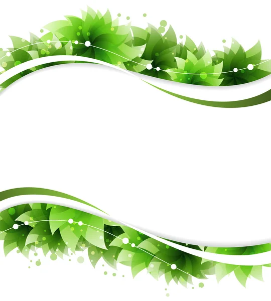 抽象的な緑の花 — ストックベクタ