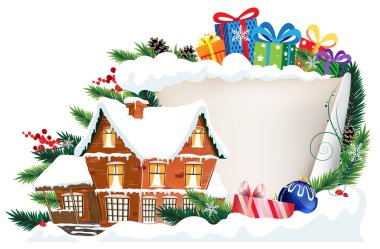 tuğla ev ve Noel hediyeleri
