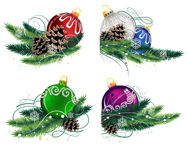 Christmas decorations set — Stock Vector