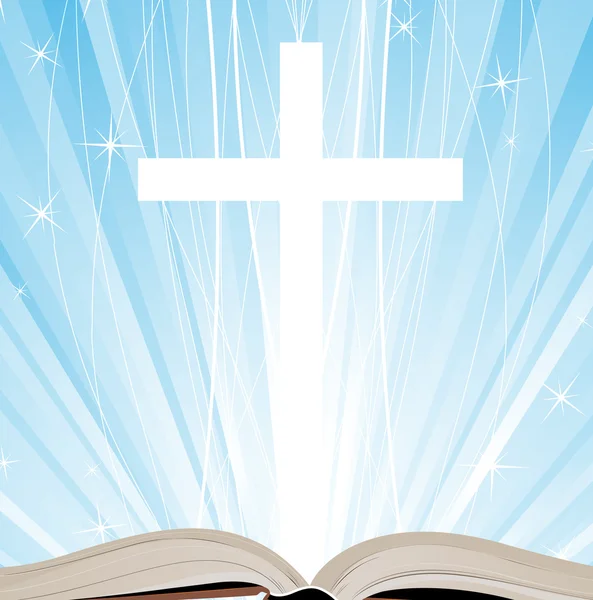 Holy Book and shine — Stock Vector