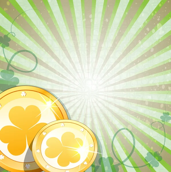 Leprechaun coins — Stock Vector