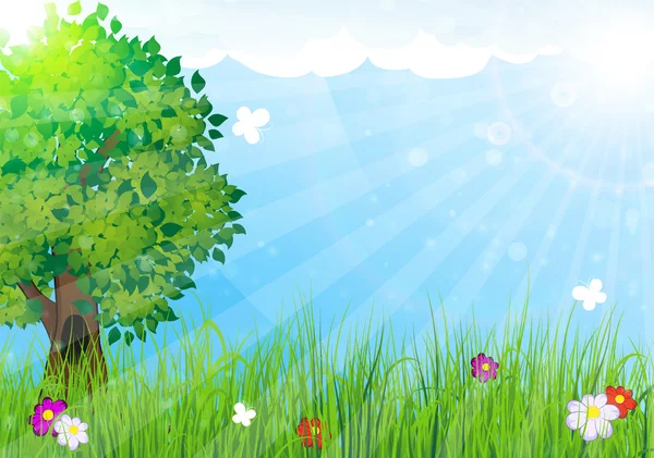 Naturaleza paisaje — Vector de stock