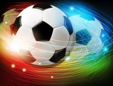 Futbol topu ile ışık ve sparks