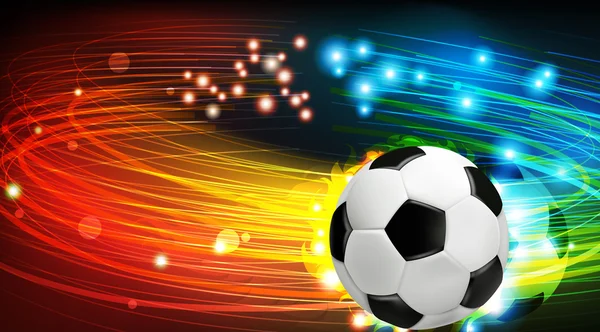 Ballon de football brillant — Image vectorielle