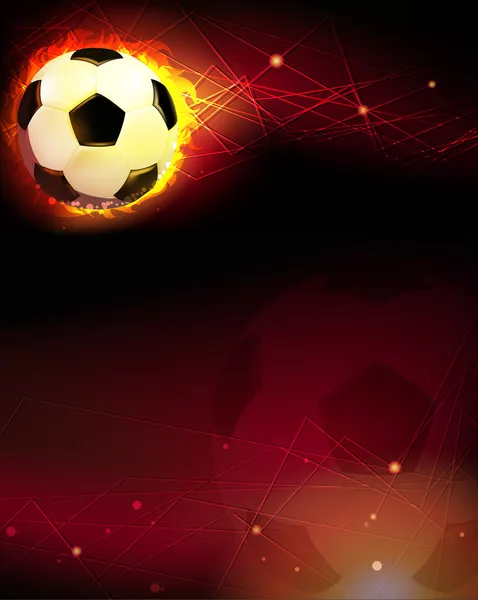 足球和火焰轨迹 — 图库矢量图片