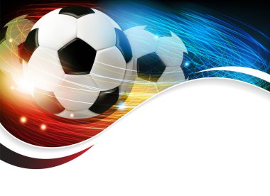Futbol topu ile ışık ve sparks