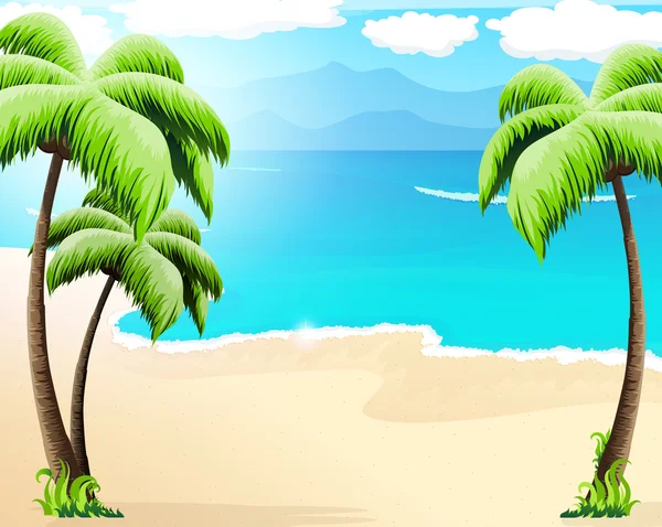 Tropikalne wybrzeże — Wektor stockowy