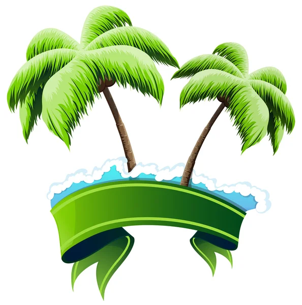 Tropical resort concept — Stock Vector