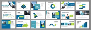 İş sunumu bilgi elemanları şablonu ayarlandı. Keynote sunum arkaplanı, slayt şablonları tasarımı, web sitesi fikirleri, broşür kapağı tasarımı, iniş sayfası, yıllık rapor broşürü. Vektör İllüstrasyonu