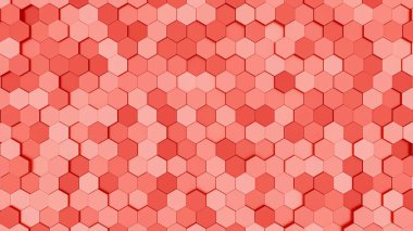 Pembe altıgen arka plan. Geometrik soyut duvar kağıdı. 3B illüstrasyon.