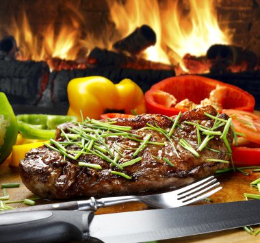 mangal kömürü üzerinde