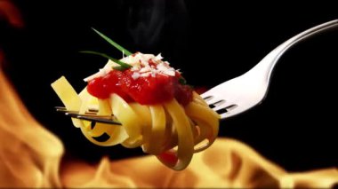 Domates soslu spagetti.
