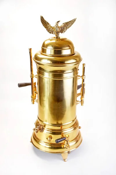 Old Electric Coffee Maker Bronze — 스톡 사진