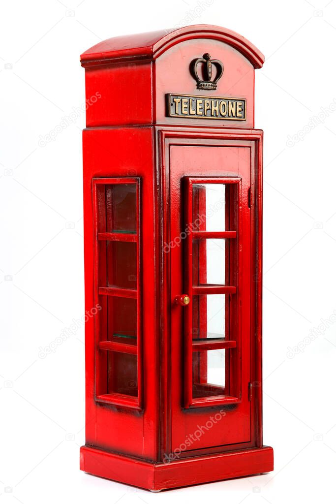 English phone booth miniature