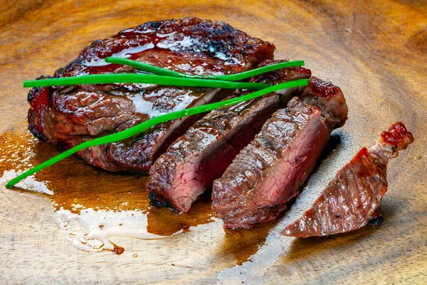 Gesneden Gegrilde Biefstuk Geserveerd Tot Het Punt Picanha — Stockfoto