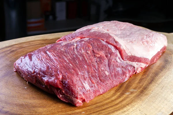 Flank Steak Raw Comida Para Churrasco — Fotografia de Stock